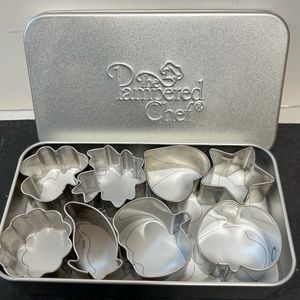 Pampered Chef Miniature Cookie Cutters in Case